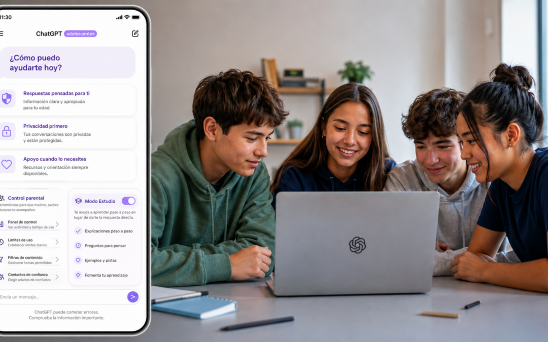 OpenAI presenta «ChatGPT para adolescentes», detección de edad automática, temas restringidos, mayor control parental y un «Modo de estudio»